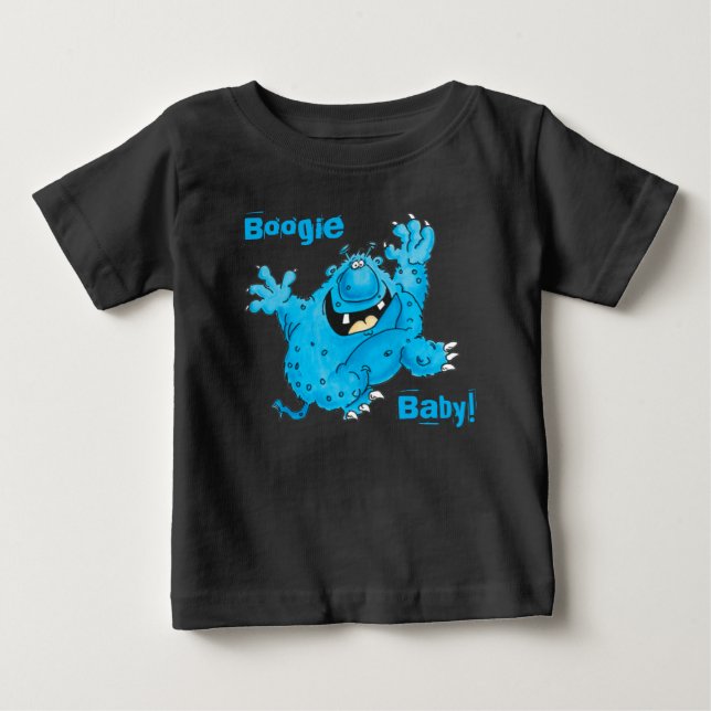 Camiseta De Bebé Boogie en el monstruo abajo del bebé (Anverso)