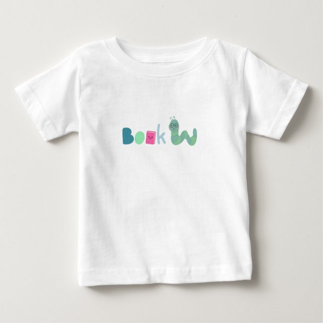 Camiseta De Bebé "Book Worm" Toddler Tee (Anverso)