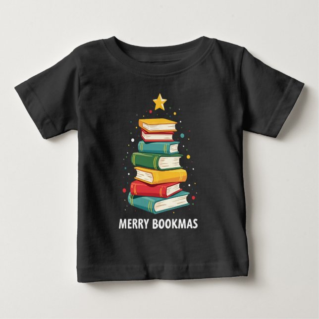 Camiseta De Bebé Bookmas de Cerezo - Festividad para los amantes de (Anverso)