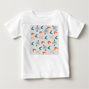 Camiseta De Bebé Boomerangs Atómicos Modernos De Mediados Del Siglo