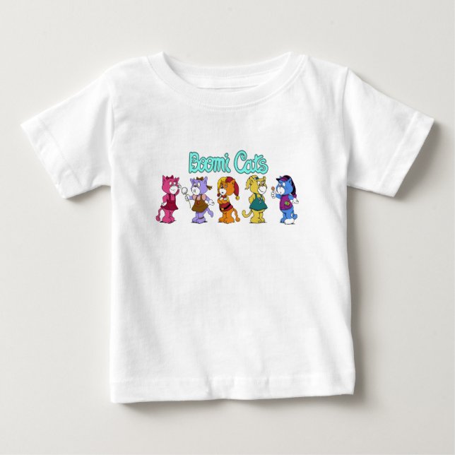 Camiseta De Bebé Boomi Cats Baby T-Shirt (Anverso)