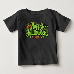 Camiseta De Bebé Bordado Feliz Halloween