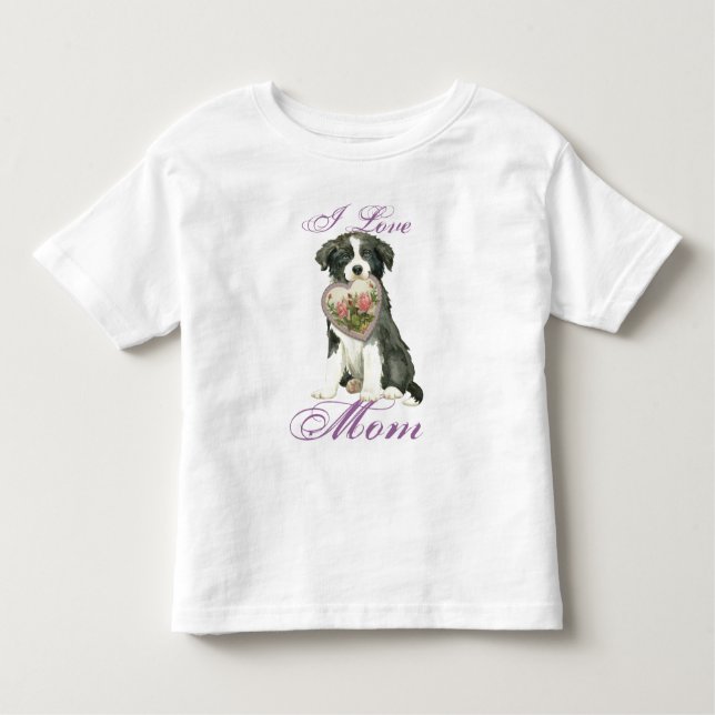 Camiseta De Bebé Border Collie Heart Mom (Anverso)