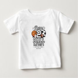 Camiseta De Bebé Born 2 Ball Sports Themed Boy 2nd Birthday Party