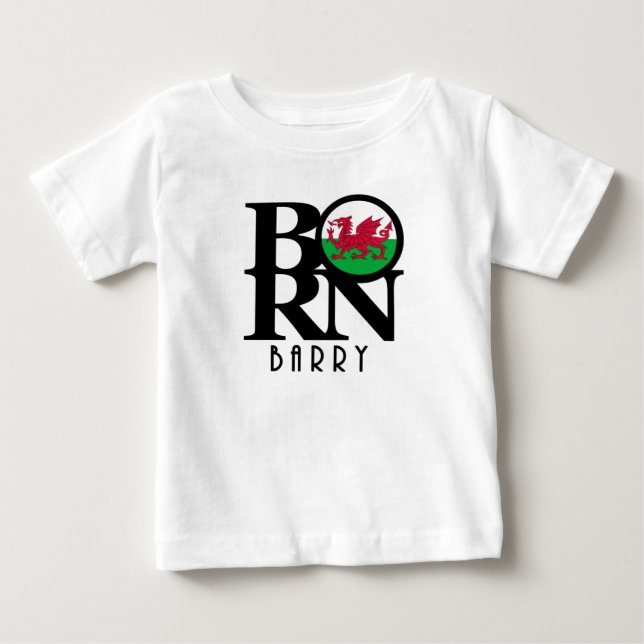 Camiseta De Bebé BORN Barry Wales (Anverso)