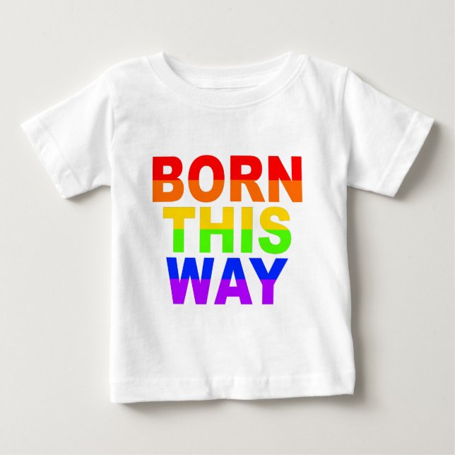 Camiseta De Bebé born-this-way_gay.png (Anverso)