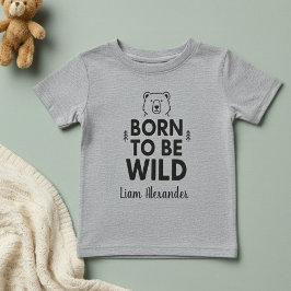 Camiseta De Bebé Born to Be Wild  Personalized Toddle T-Shirt