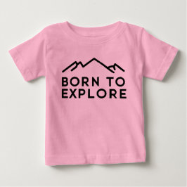 Camiseta De Bebé Born To Explore Minimalist Mountain Outline
