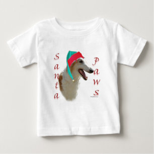 Camiseta De Bebé Borzoi Santa Paws