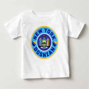 Camiseta De Bebé Bosnio-americano de Nueva York
