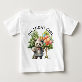 Camiseta De Bebé Bosque de Acuarela Caprichoso de Cumpleaños