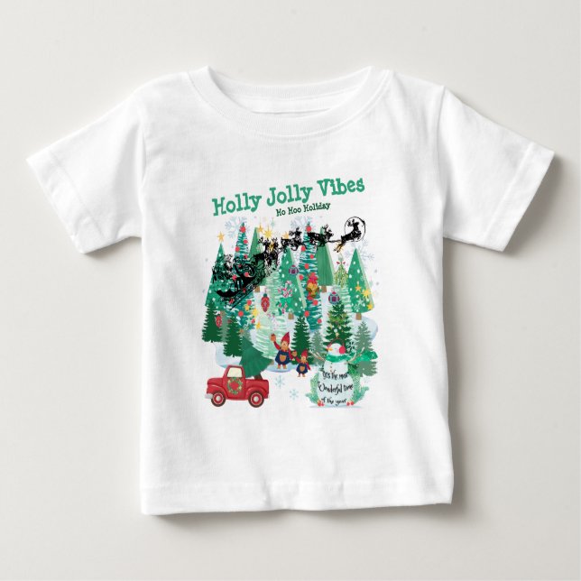 Camiseta De Bebé Bosque verde de christmastree clásico de Mikitiez (Anverso)