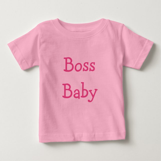 Camiseta De Bebé Boss Baby (Pink Letters)* (Anverso)