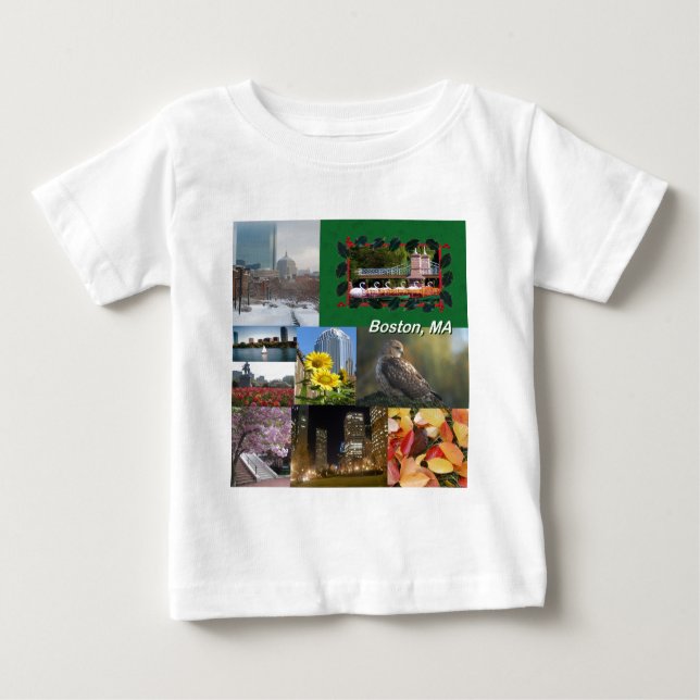 Camiseta De Bebé Boston, Massachusetts (Anverso)