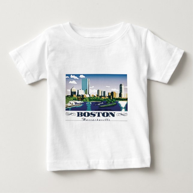 Camiseta De Bebé Boston, Massachusetts (Anverso)