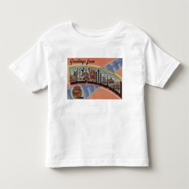 Camiseta De Bebé Boston, Massachusetts (ciudad de la haba) (Anverso)