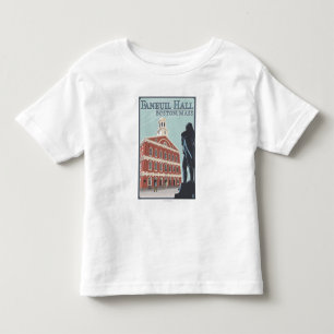 Camiseta De Bebé Boston, opinión de MassachusettsFaneuil Pasillo