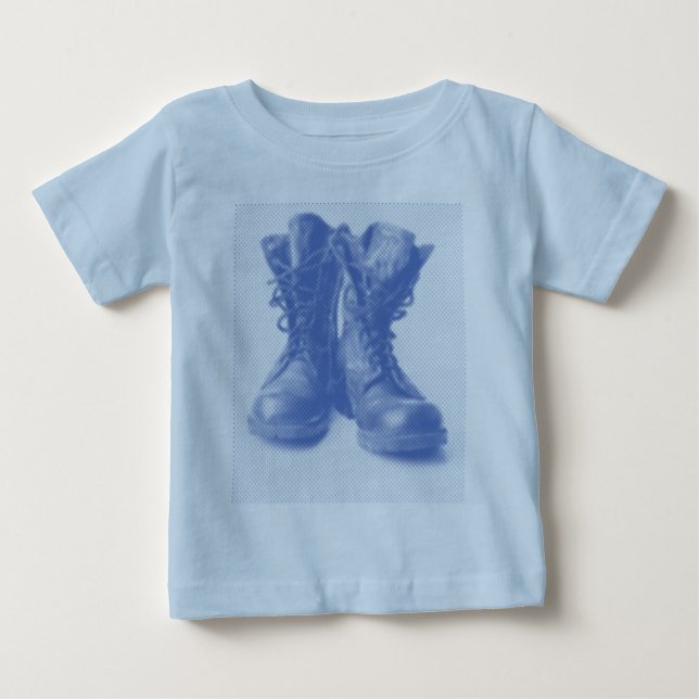 CAMISETA DE BEBÉ BOTAS DE COMBATE (Anverso)
