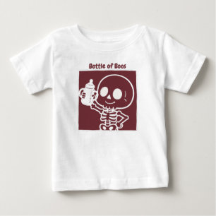Camiseta De Bebé Botella de Diabluras Bebé Esqueleto Lindo Hallowee