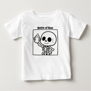 Camiseta De Bebé Botella de Diabluras Bebé Esqueleto Lindo Hallowee