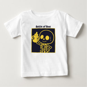 Camiseta De Bebé Botella de Diabluras Bebé Esqueleto Lindo Hallowee