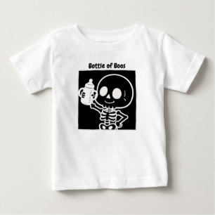 Camiseta De Bebé Botella de Diabluras Bebé Esqueleto Lindo Hallowee