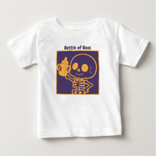 Camiseta De Bebé Botella de Diabluras Bebé Esqueleto Lindo Hallowee