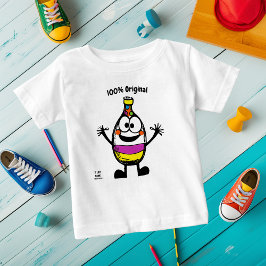 Camiseta De Bebé Botella de Dibujos Animados Colorida – Divertida y
