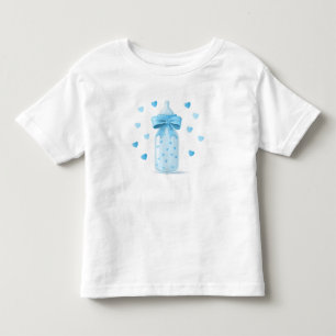 Camiseta De Bebé Botella de leche Team Boy - Diseño divertido para