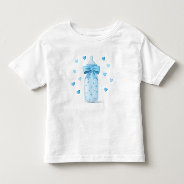 Camiseta De Bebé Botella de leche Team Boy - Diseño divertido para  (Anverso)