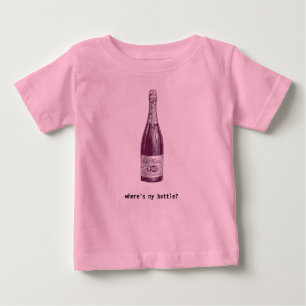 Camiseta De Bebé ¿botella de vino - dónde está mi botella?