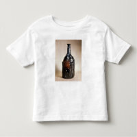 Botella del marrón oscuro, probablemente Nailsea