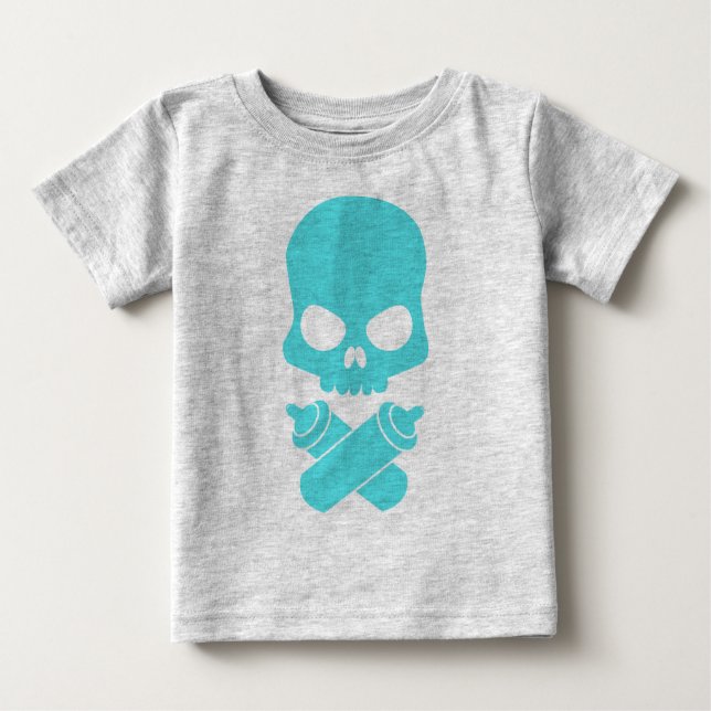 Camiseta De Bebé ¡Botella tóxica - en azul! (Anverso)