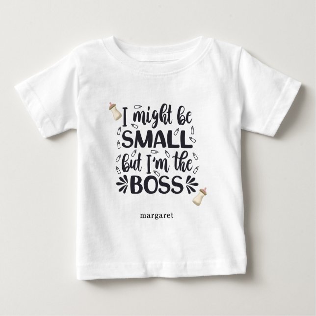 Camiseta De Bebé Botellas de bebé personalizadas que podría ser peq (Anverso)