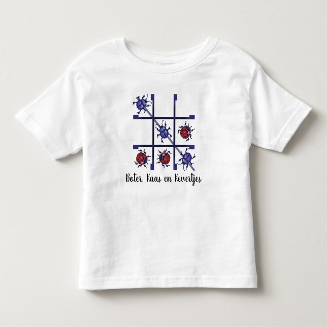 Camiseta De Bebé Boter, kaas en kevertjes. Pixelart (Anverso)