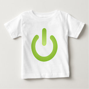 Camiseta De Bebé Botón de encendido simple