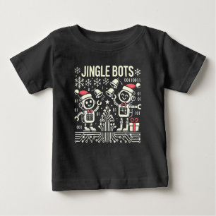 Camiseta De Bebé Bots Jingle Festividades con Santa Hats