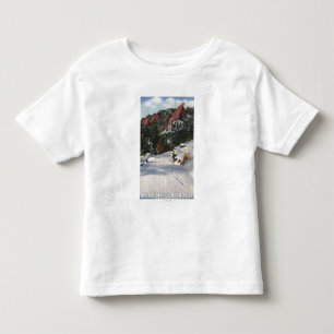 Camiseta De Bebé Boulder, Colorado - Flatirons en invierno