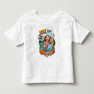 Camiseta De Bebé Bountiful Catch: Joven Chica con pescado y pesca