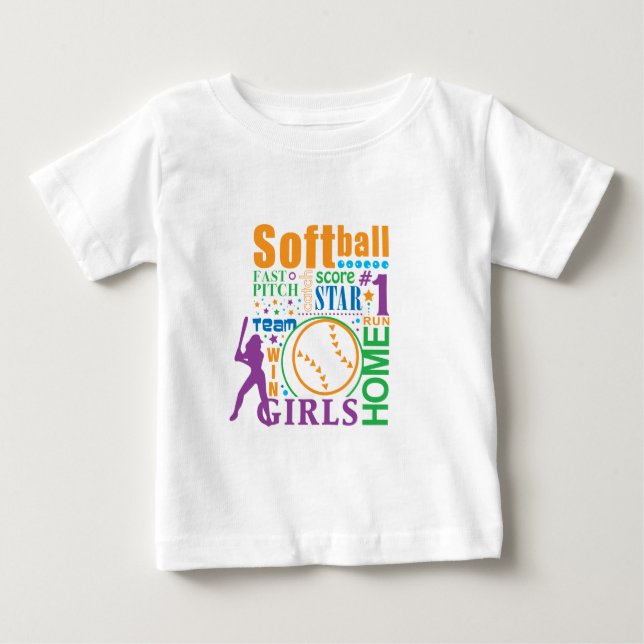 Camiseta De Bebé Bourne Softball (Anverso)