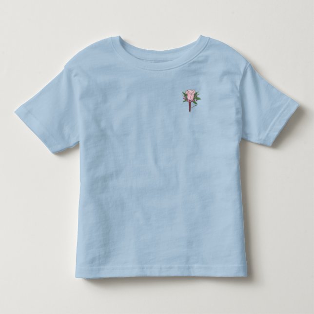 Camiseta De Bebé Boutonniere Rosa Boda de flores portador de anillo (Anverso)