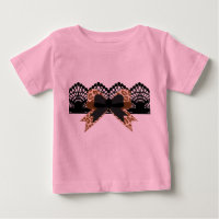 Bow de leopardo marrón y tutu rosa de encaje negro