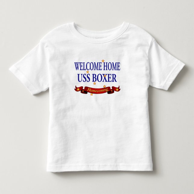 Camiseta De Bebé Boxeador casero agradable de USS (Anverso)