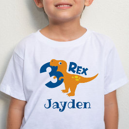 Camiseta De Bebé Boy 3rd Birthday 3-Rex Dinosaur T-Shirt