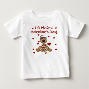 Camiseta De Bebé Boy Bear 2º El día de San Valentín