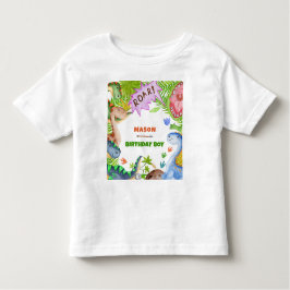 Camiseta De Bebé Boy Dinosaur 4th Birthday Invitation