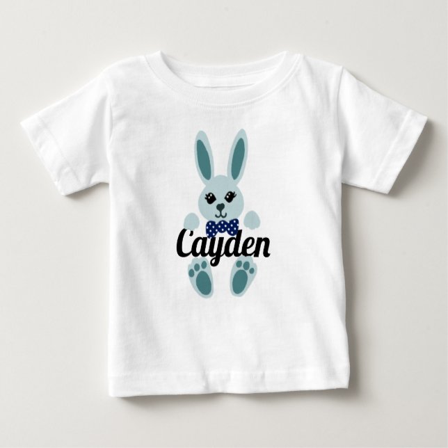 Camiseta De Bebé Boy Easter Bunny Personalizado (Anverso)
