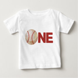 Camiseta De Bebé Boy First Birday Béisbol ONE