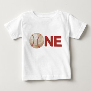 Camiseta De Bebé Boy First Birday Béisbol ONE