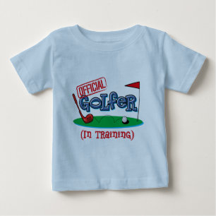 Camiseta De Bebé Boy Golfer En Entrenamiento